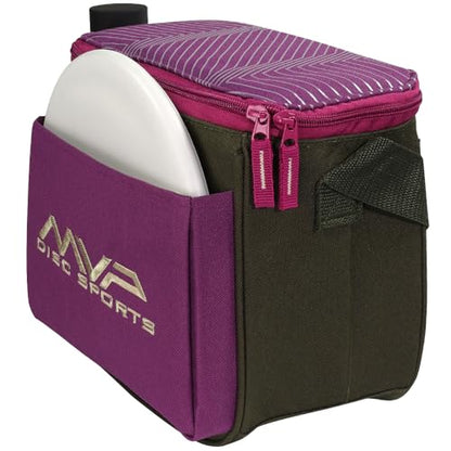 MVP Disc Sports Cell Disc Golf Starter Bag (Choose Your Favorite Color) - color: Khaki/Purple