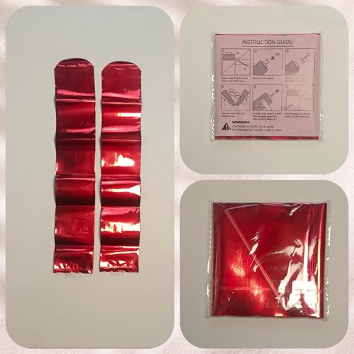 48pcs Round Head Boom Sticks Thunder Sticks Cheering Sticks Team Spirit Plastic Cheerleading Spirit Stick Clapper Inflatable Noise Maker Sports Supply (Metallic red) - color: Metallic Red
