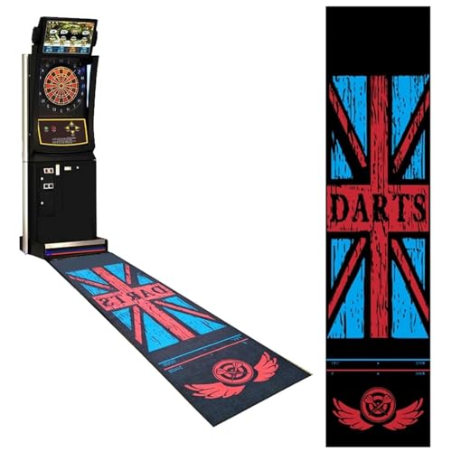 Dart Mat with Throw Line, 116x27inch Non-Slip Dart Mats Rubber Floor Protect Rugs Darts Training Carpets, Shock Absorbing, Rubber Material