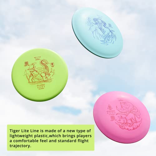 Yikun Disc Golf Starter Set PDGA Approved Beginners Discs Golf Set 4 in 1,with Light Line Discs Golf Set Includes Driver,Mid-Range,Putter