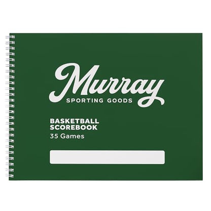 Murray Sporting Goods Classic Basketball Scorebook - 35 Games Green Score Keeper Book | Stat Tracker Scoresbook for Youth Basketball