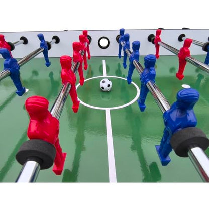 4ft Foosball Table Soccer Game Table Easy to Assemble with Wooden Steel Construction Indoor Sports Fun for Adults & Teens in Home&Apartments&Game Rooms - color: Red+wood