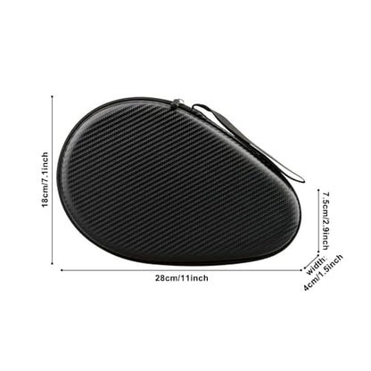 MiOYOOW Table Tennis Racket Case, Hard Shell Ping Pong Storage Bag Ping Pong Paddles Case with Zipper Can Hold 2 Short-Handled Rackets or 1 Long-Handled Racket - color: Straw mat pattern black