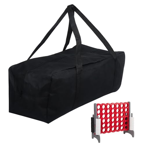 Klmnop Giant 4 in a Row Carrying Bag, 47 x 15 x 21 Inch Waterproof Giant Game Carry with Handle Easy Storage & Transportation for Giant Connect 4 Yard Outdoor Game(Black)