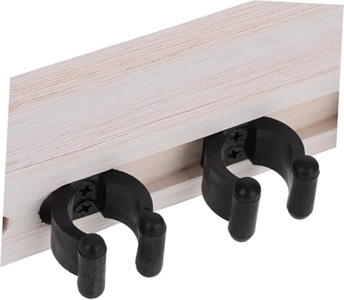 1 Set Pool Cue Holder, 6 Cues Billiard Cue Stick Wall Rack Billiard Pool Cue Wall Mounted Holder Wooden Pool Stick Rack for Game Room Billiard Clubs