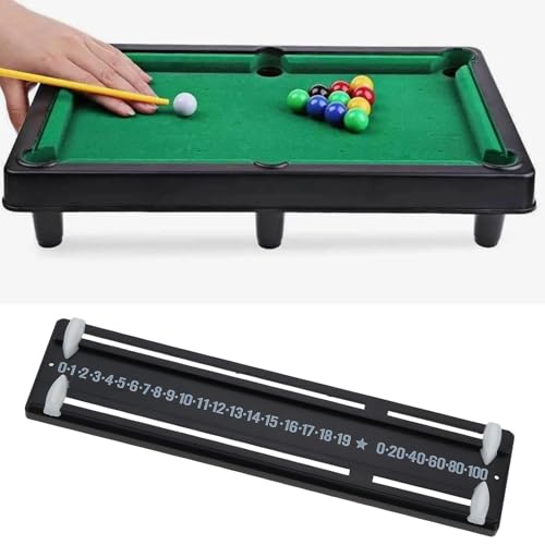 Black Snooker Scoreboard Plastic Game Scoreboard 255 x 59 mm Billiards Scoreboard Wall Mounted for Kids Snooker Tables Score