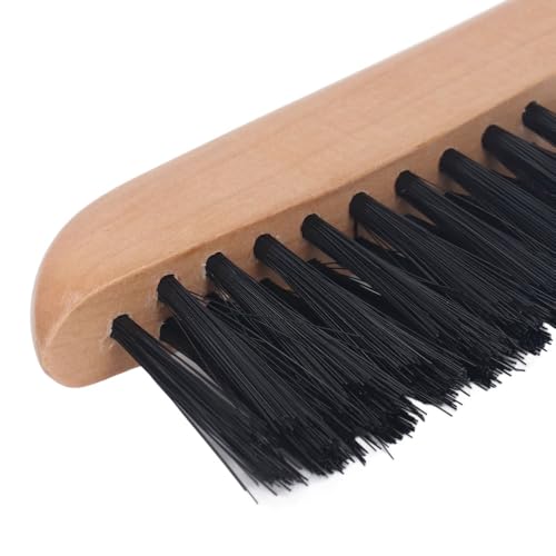 Wooden Billiards Pool Table Brush Set - Wood Handle Rail & Felt Cleaner with Soft Nylon Burshes for Home, Bar & Game Rooms - color: Wood