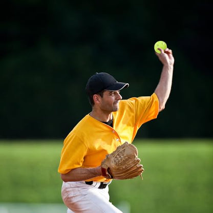 GSE Games & Sports Expert Practice Baseballs, Plastic Baseballs Training, Hollow Airflow Softballs for Pitching, Batting, Catching for All Skill Levels (Several Styles Available) - color: Yellow, style: 12-PACK