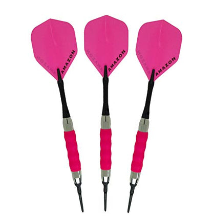 Sure Grip Pink Viper Soft Tip Darts with Dart Case & Accessories Choice of Flights 16 or 18 Grams Plus I Love Darts Bracelet (Amazon, 16g)