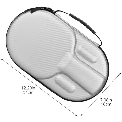 Pingpong Paddle Case Hard Shell Table Tennis Racket Case Pingpong Paddle Carry Case Pingpong Bat Cover Fit for 2 Paddles and 4 Balls - color: Silver