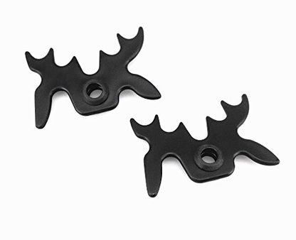 Honbay 2pcs Black Plastic Moosehead Pool Billiard Cue Bridge Head