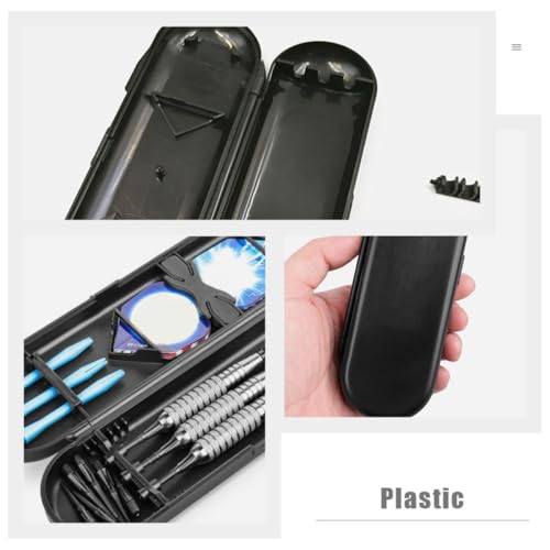 2pcs Portable Darts Carrying Case with Hard Shell Zipper, Steel Tip Darts Organizer Storage Box for Tips, Shafts, and Flights, Compact Protective Travel Bag for Outdoor Use
