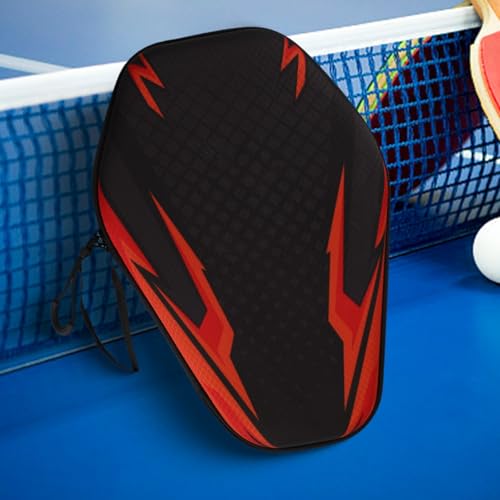 FABULETTA Table Tennis Racket Case, EVA Hard Shell Pong Paddle Bag with Hand Strap, Waterproof Storage Box for 2 Rackets or 1 Racket and 2 Balls, Protective Cover fo - color: PB005-B model
