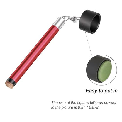 LAKE OF FIRE Pool Cue Chalk Holder – 2-in-1 Billiard Accessory with Pool Chalk Holder & Cue Tip Tool - color: Red, style: Round