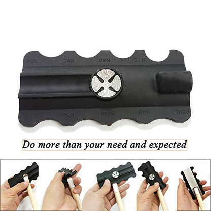 5 in 1 Snooker Pool Cue Repair Kit - Multifunctional Cue Tip Shaper Repair Tools, Shaper/Scuffer/Aerator