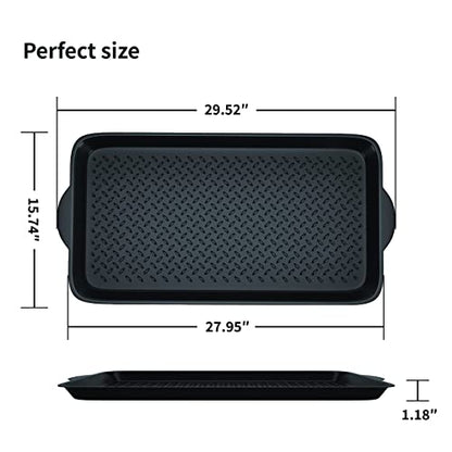 Matace 1 Pack Rubber Small Boot Tray for Entryway,Boot Mat,Shoe Tray,Shoe Mat for Indoor and Outdoor Use, 27.95"x 15.74" (Pack of 1) - size: 29.5" x 15.7" x 1.2"