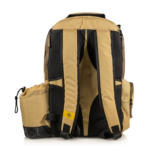 Innova Adventure Pack Disc Golf Backpack – Holds 25 Discs – Includes Mini, Disc Golf Bag - color: Sand/Coffee