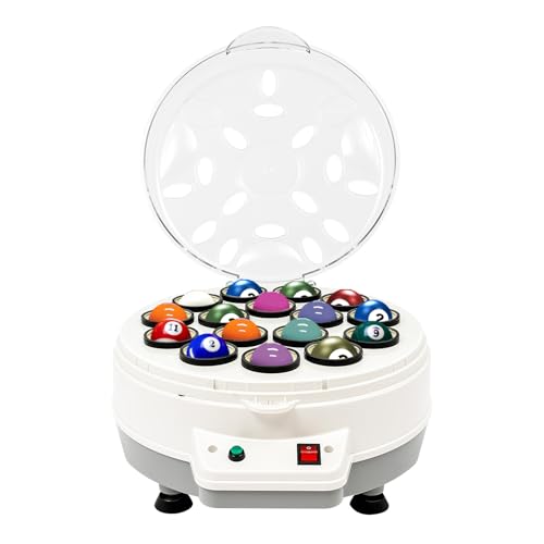 Automatic Pool Ball Cleaner Machine 16 Balls Billiard Ball Cleaner and Polisher 180W Electric Pool Ball Polishing and Cleaning Machine for American/British Billiards 16 Balls