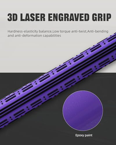 CRICAL Carbon Fiber Pool Cue Stick - 58" Low Deflection Professional Pool Cue with Pro Taper Shaft, 3D Anti-Slip Wrapless Grip, 12.5mm Tip & 3/8x8 Joint Billiard Stick for Enhanced Control & Accuracy - color: CL-PD- Set Purple