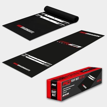 RED DRAGON Darts Mat with Oche Line - Official Tournament Measurements - Professional Darts Accessories