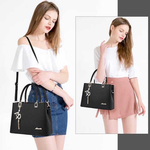 Womens Purses and Handbags Shoulder Bags Ladies Designer Top Handle Satchel Tote Bag - color: Coffee