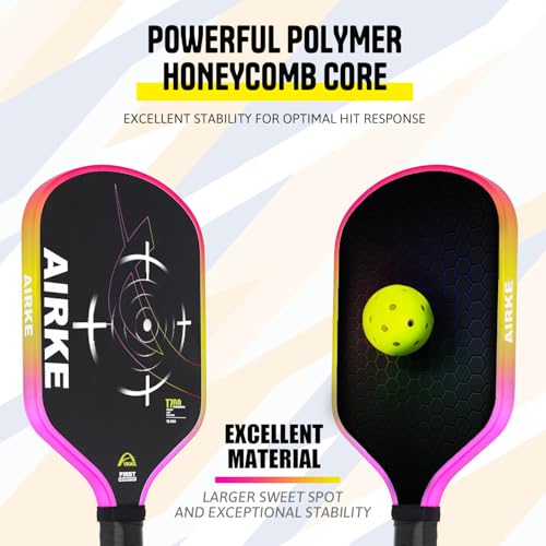 Pickleball Paddles - T700 Carbon Fiber Paddle with Honeycomb Core Pickleball Rackets - Lightweight Precision & Enhanced Shock Absorption for High SPI