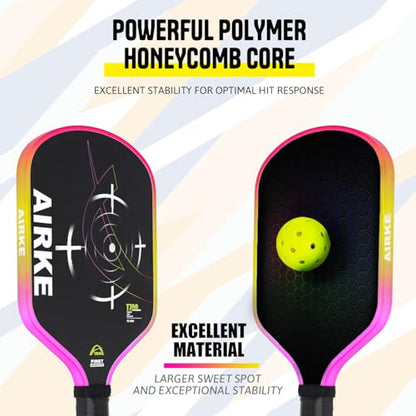 Pickleball Paddles - T700 Carbon Fiber Paddle with Honeycomb Core Pickleball Rackets - Lightweight Precision & Enhanced Shock Absorption for High SPI