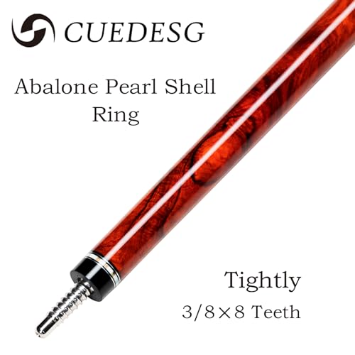 Carbon Fiber Pool Cue Stick 10.5mm/11.8mm/12.5mm,Low Deflection Pool Stick with Rare Wood Butt,Professional Cue Stick with Box Case - color: Cocobolo_12.5mm