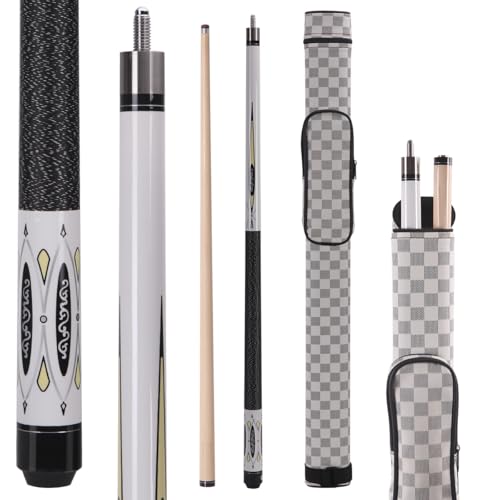 Canadian Maple Pool Cue Sticks (10mm/11.5mm/13mm), 58" 2-Piece Pool Sticks with Low Deflection Shaft,Billiard Sticks for Home, Bar, and Tournament Play - color: 11.5mm with case
