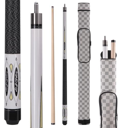 Canadian Maple Pool Cue Sticks (10mm/11.5mm/13mm), 58" 2-Piece Pool Sticks with Low Deflection Shaft,Billiard Sticks for Home, Bar, and Tournament Play - color: 10mm with case