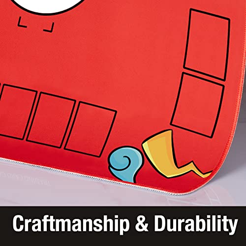 Biouai Playmat for Card Game with Tube - Stitched Play Mat for Card Gameplay with Zones, 2 Player Trainer Game Playing Mat (red) - color: Red