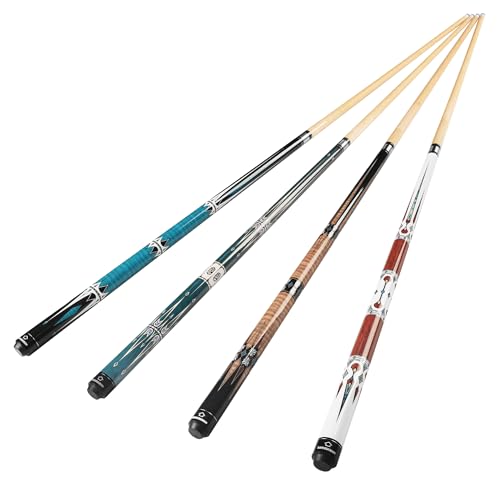 HomeSeason Pool Cue Stick 58" Billiard Cue Sticks Professional Low Deflection Pool Sticks - color: 4-Pack(18/19/20/21oz)