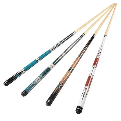 HomeSeason Pool Cue Stick 58" Billiard Cue Sticks Professional Low Deflection Pool Sticks - color: 4-Pack(18/19/20/21oz)
