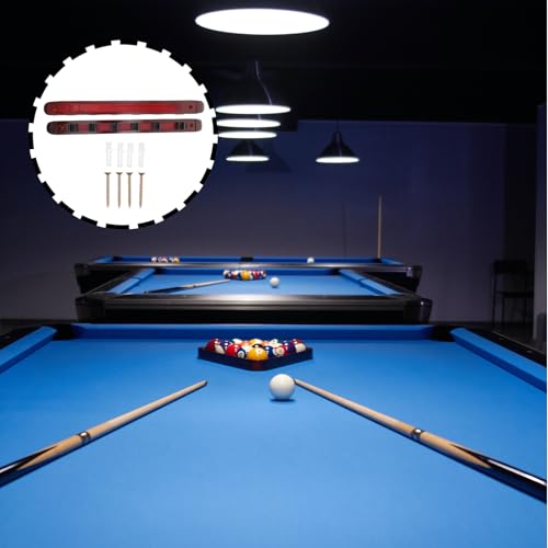 Cabilock Wine Red 6-hole Wood Cue Display Rack Wall-mounted Pool Cue Holder Billiards Stick Storage Stand for Indoor Recreation Room