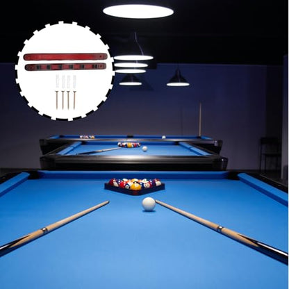 Cabilock Wine Red 6-hole Wood Cue Display Rack Wall-mounted Pool Cue Holder Billiards Stick Storage Stand for Indoor Recreation Room