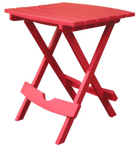 Adams Manufacturing 8500-26-3700 Plastic Quik-Fold® Side Table, Cherry Red - color: Cherry Red, size: One Size