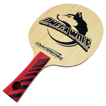 Counterstrike Omega Wolf Paddle Bundle (Includes Hard Case & 6 Balls) | Ping Pong Paddle | Offensive Table Tennis Paddle | ITTF Approved | Ping Pong Set - color: Silver Paddle Hard Case