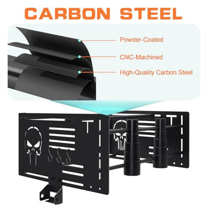 Wall Mounting Storage Luggage Rack/Tour Trunk Pack Pak for Harley Touring Road King, Road Glide, Electra Glide, Street Glide, Sportster, Dyna, Softail - color: Black