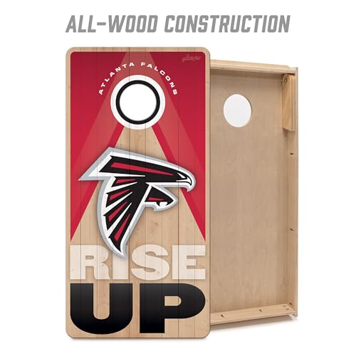 YouTheFan NFL 2' x 4' Slogan Series Professional Wood Cornhole Game - color: Atlanta Falcons