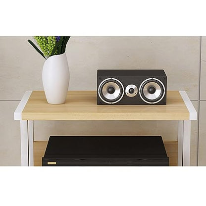 4-Tier AV Media Stand Gaming TV Cabinet and Stereo Rack Audio Tower with Height Adjustable Tempered Wood Stand (Color : White, Size : 50x40x108cm) - color: White