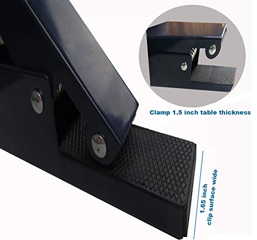 Comesee Professional Ping Pong Net Clip on Easy, Table Tennis Net and Post Set with Spring Activated Clamp, Thick Base Grip, Precision Tension Height Adjustment (Navy)
