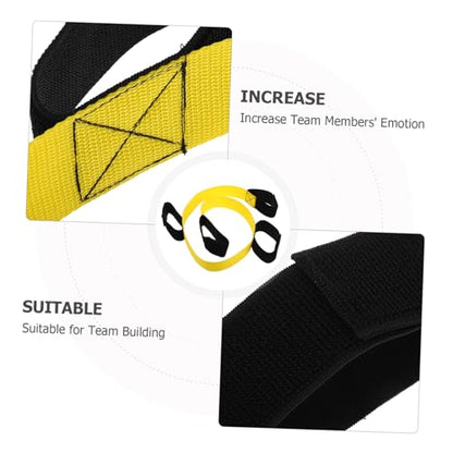 LIOOBO 2pcs Giant Footstep Race Bands for Team Building and Family Relay Races Yellow Person for Cooperative Outdoor Activities