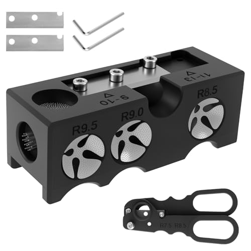 11-in-1 Billiards Pool Cue Tip Shaper, Pool Cue Accessories, Pool Cue Tips Replacement Kit, Pool Cue Repair Kit Billiards Accessories with Blade and Wrench for Replacement and Shaping Cue Tips