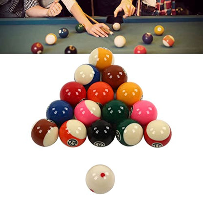 Billiards Balls Replacement, 5.72cm Billiards Balls 16 Pieces Large Size Resin Pool Balls Set for Entertainment