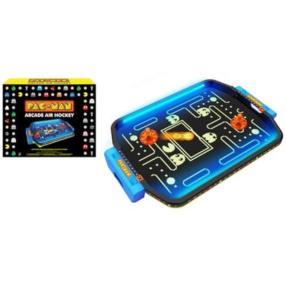 Pac-Man: Arcade Air Hockey - Premium Series, Glow-in-The-Dark Tabletop Game, Motorized Air Cushion, Neon Colors, Licensed, Adults & Kids 6+, 2 Players