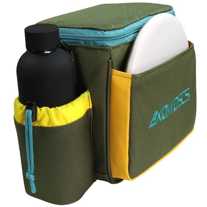 Axiom Discs Cell Disc Golf Starter Bag (Choose Your Favorite Color) - color: Olive/Tropic Blue/Golden Yellow