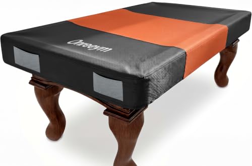 Oreenym Pool Table Cover 8FT, Billiard Tables Cover with Storage Pocket | Heavy Duty 600D Oxford, Waterproof & UV Resistant, Tear & Scratch Resistant, Easy to Clean - size: 8ft - 100"L x 56"W x 8''H