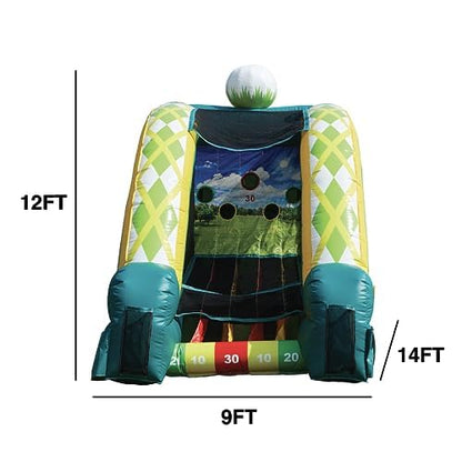JumpOrange Golf Target Game Inflatable (with Blower), Kids and Adults, Commercial Grade, Rental Game, Target Holes, Toss Throwing Game, Outdoor Indoor, 15oz PVC Vinyl, <90 LBS - style: Golf