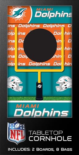 MasterPieces Officially Licensed NFL Tabletop Cornhole for Adults - style: Miami Dolphins