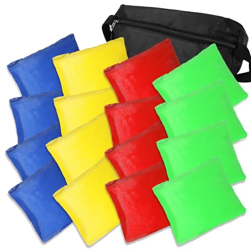 TOY Life Bean Bags Toss Carnival Games, Cornhole, Outdoor Toys for Kids Ages 4-8, Backyard Game Sports & Outdoor Play, Outside Toys for Ages 5-7, Family Lawn Yard Games Birthday Party, Gift for Boys - color: 16 Pack Bean Bags